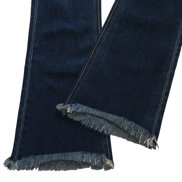 CURRENT/ELLIOTT The Flip Flop boot cut raw hem blue jeans in Westry Size 24 NEW - Picture 5 of 9